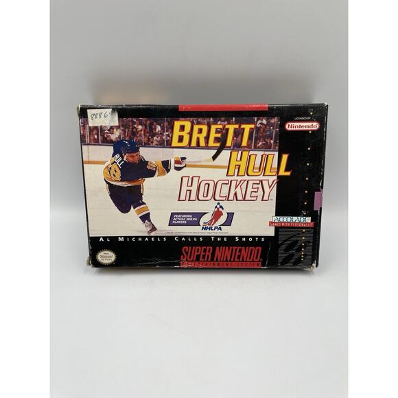 Brett Hull Hockey SNES) Box/ Manual/ Game/Extras Complete!! - Picture 5 of 10